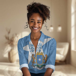 Personalized Somalis Independence Day Women Casual Shirt Soomaaliya Arise Somalis!