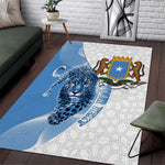 Coat of arms of Soomaaliya Area Rug Leopard Skin mix Islamic Pattern