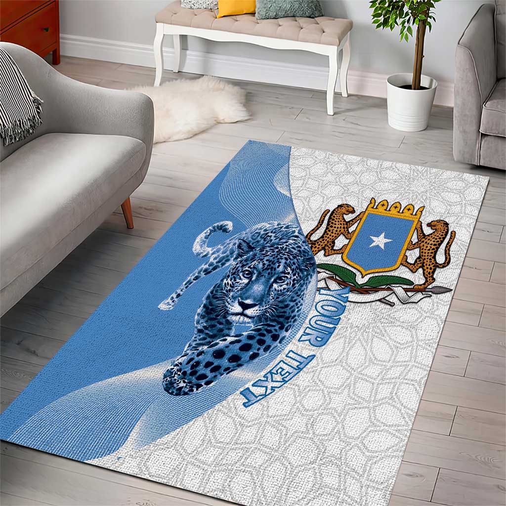 Coat of arms of Soomaaliya Area Rug Leopard Skin mix Islamic Pattern