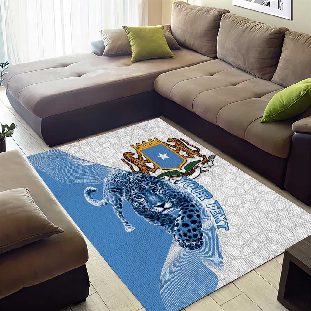 Coat of arms of Soomaaliya Area Rug Leopard Skin mix Islamic Pattern