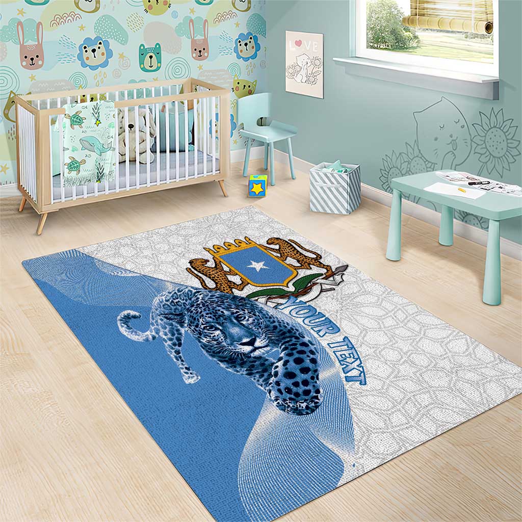 Coat of arms of Soomaaliya Area Rug Leopard Skin mix Islamic Pattern