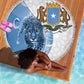 Coat of arms of Soomaaliya Beach Blanket Leopard Skin mix Islamic Pattern