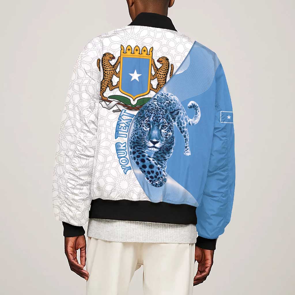 Coat of arms of Soomaaliya Bomber Jacket Leopard Skin mix Islamic Pattern
