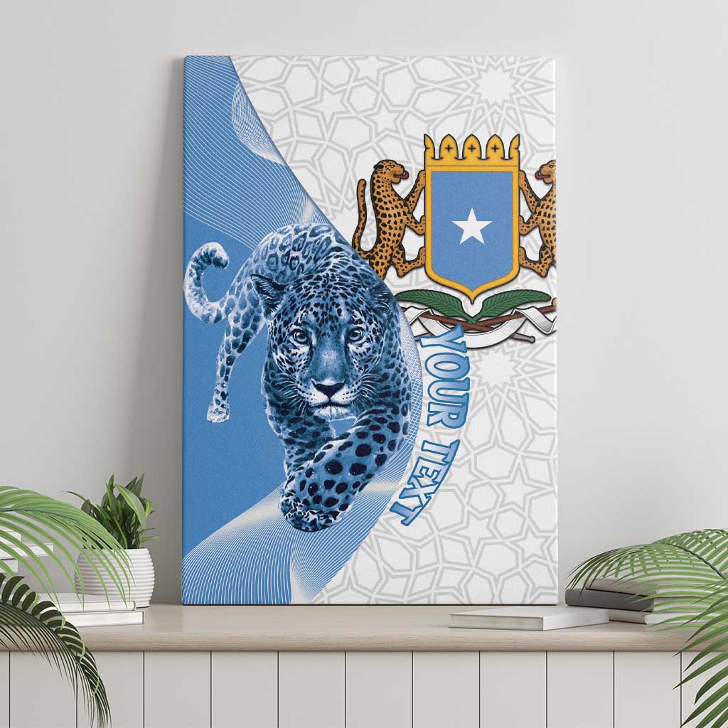 Coat of arms of Soomaaliya Canvas Wall Art Leopard Skin mix Islamic Pattern