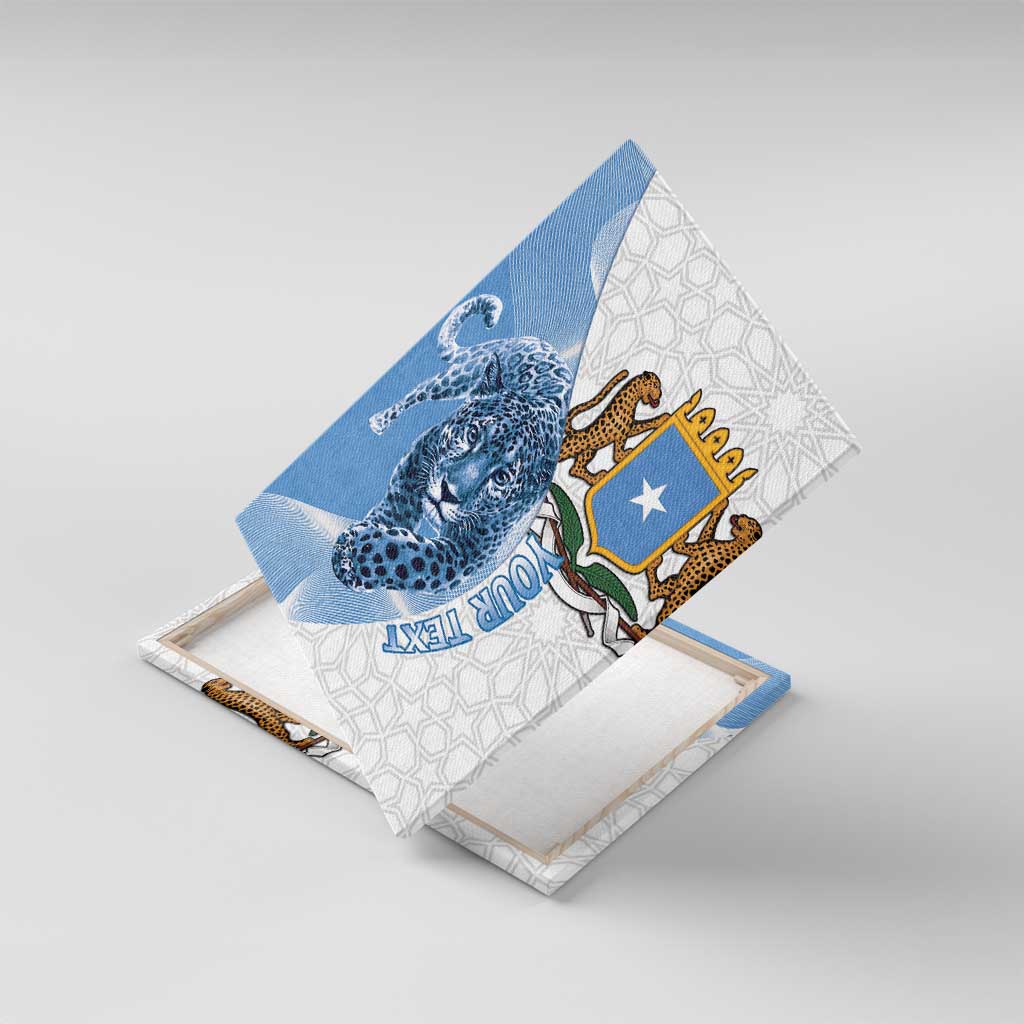 Coat of arms of Soomaaliya Canvas Wall Art Leopard Skin mix Islamic Pattern