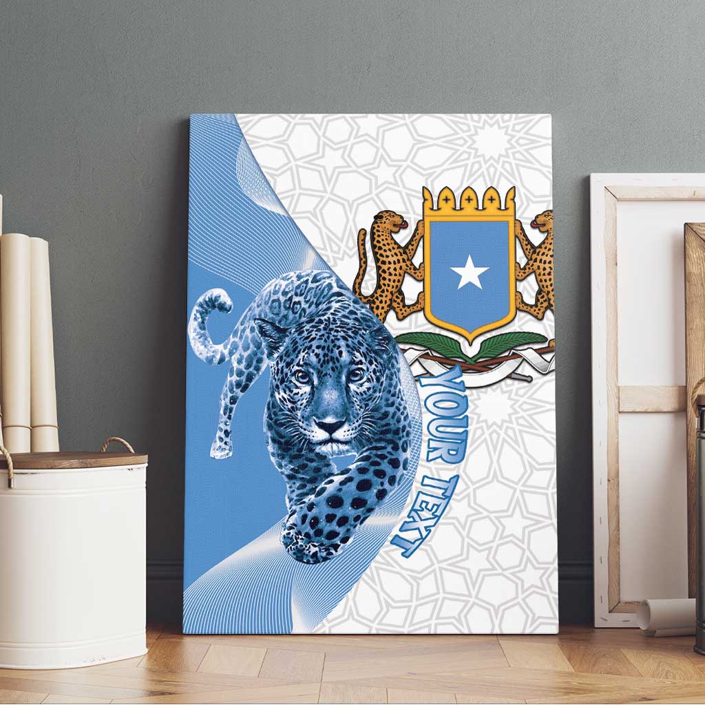 Coat of arms of Soomaaliya Canvas Wall Art Leopard Skin mix Islamic Pattern