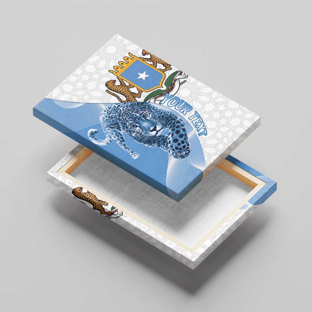 Coat of arms of Soomaaliya Canvas Wall Art Leopard Skin mix Islamic Pattern