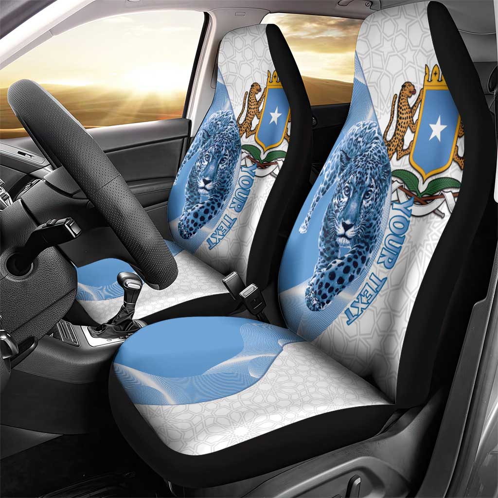 Coat of arms of Soomaaliya Car Seat Cover Leopard Skin mix Islamic Pattern