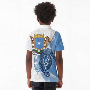 Coat of arms of Soomaaliya Kid Polo Shirt Leopard Skin mix Islamic Pattern