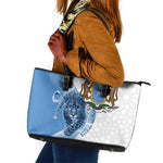 Coat of arms of Soomaaliya Leather Tote Bag Leopard Skin mix Islamic Pattern