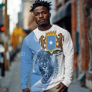 Coat of arms of Soomaaliya Long Sleeve Shirt Leopard Skin mix Islamic Pattern