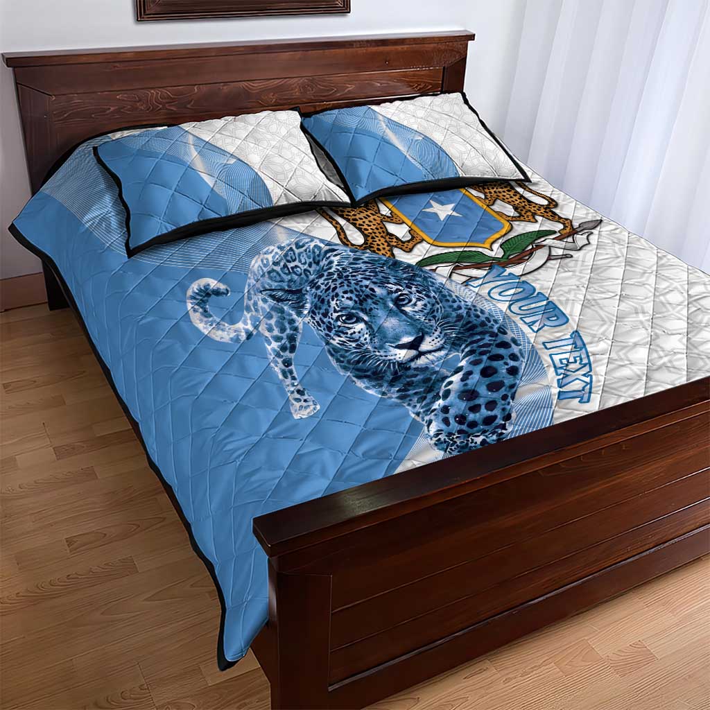 Coat of arms of Soomaaliya Quilt Bed Set Leopard Skin mix Islamic Pattern