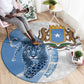 Coat of arms of Soomaaliya Round Carpet Leopard Skin mix Islamic Pattern