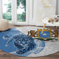 Coat of arms of Soomaaliya Round Carpet Leopard Skin mix Islamic Pattern