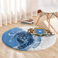 Coat of arms of Soomaaliya Round Carpet Leopard Skin mix Islamic Pattern