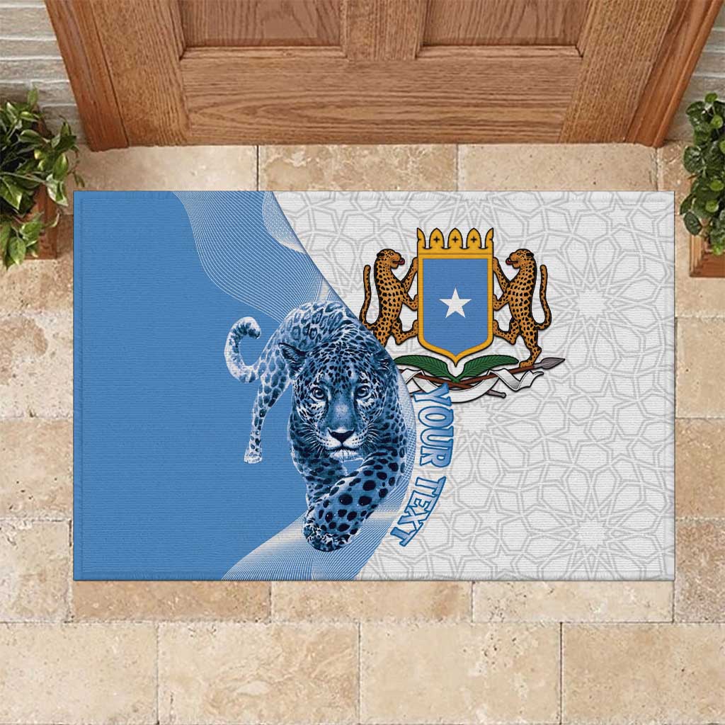 Coat of arms of Soomaaliya Rubber Doormat Leopard Skin mix Islamic Pattern