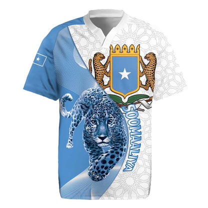 Coat of arms of Soomaaliya Rugby Jersey Leopard Skin mix Islamic Pattern