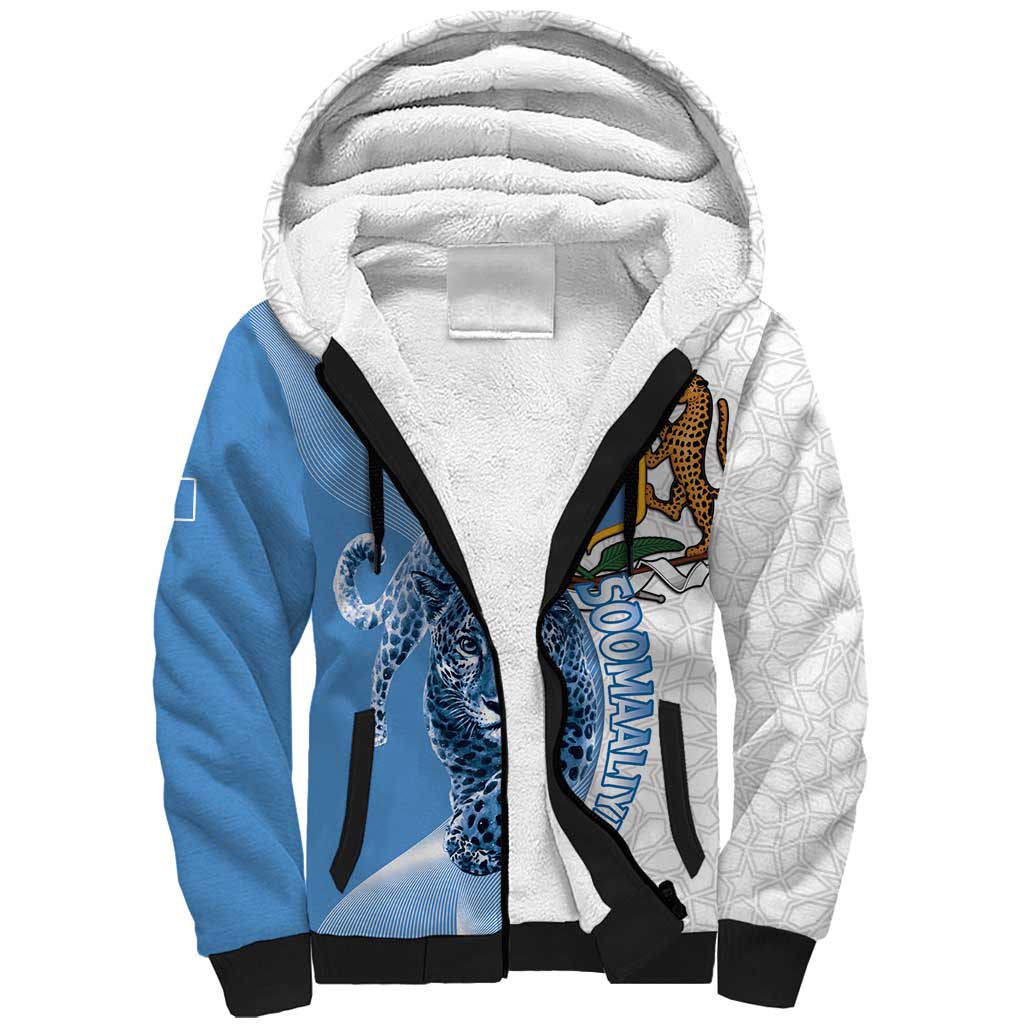 Coat of arms of Soomaaliya Sherpa Hoodie Leopard Skin mix Islamic Pattern