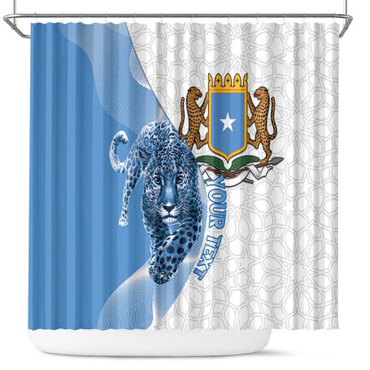 Coat of arms of Soomaaliya Shower Curtain Leopard Skin mix Islamic Pattern