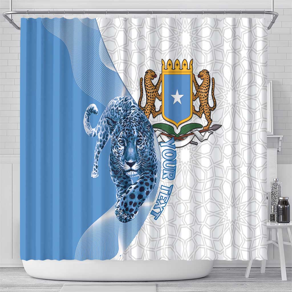 Coat of arms of Soomaaliya Shower Curtain Leopard Skin mix Islamic Pattern