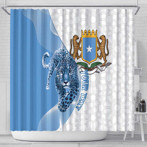 Coat of arms of Soomaaliya Shower Curtain Leopard Skin mix Islamic Pattern
