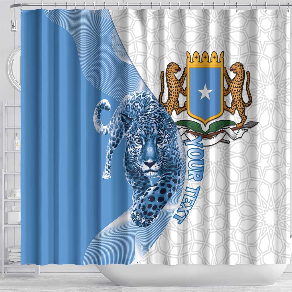 Coat of arms of Soomaaliya Shower Curtain Leopard Skin mix Islamic Pattern