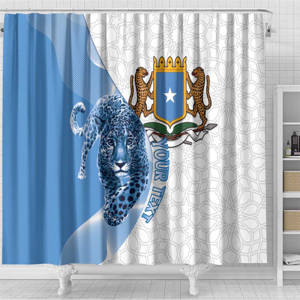 Coat of arms of Soomaaliya Shower Curtain Leopard Skin mix Islamic Pattern