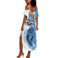 Coat of arms of Soomaaliya Summer Maxi Dress Leopard Skin mix Islamic Pattern