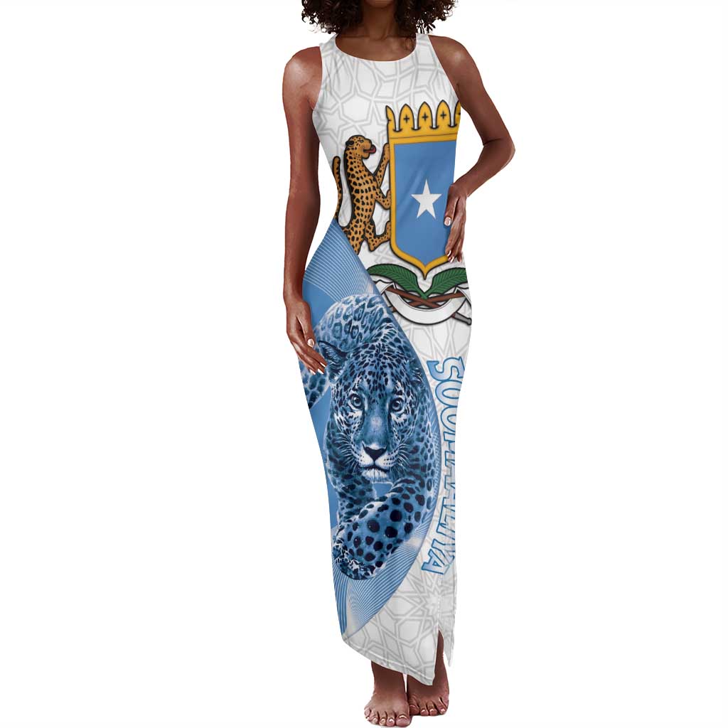 Coat of arms of Soomaaliya Tank Maxi Dress Leopard Skin mix Islamic Pattern