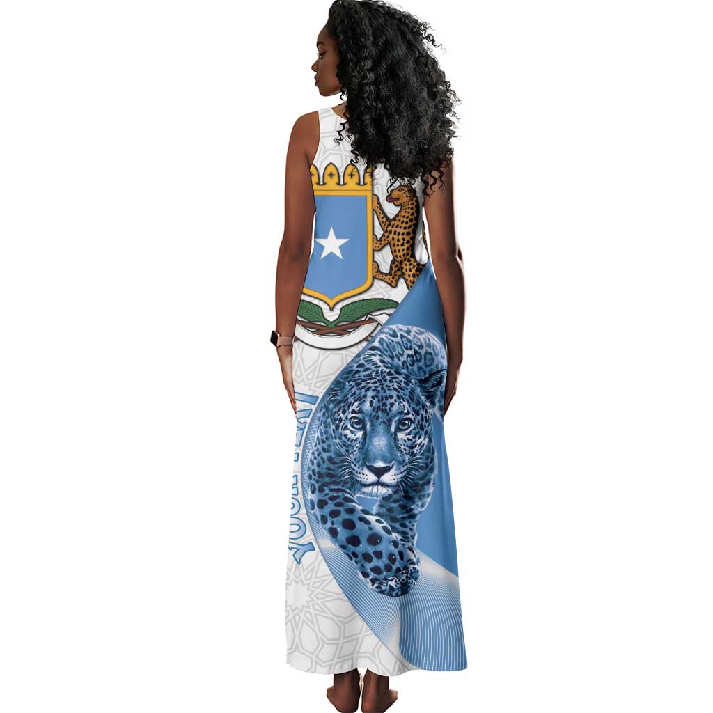 Coat of arms of Soomaaliya Tank Maxi Dress Leopard Skin mix Islamic Pattern