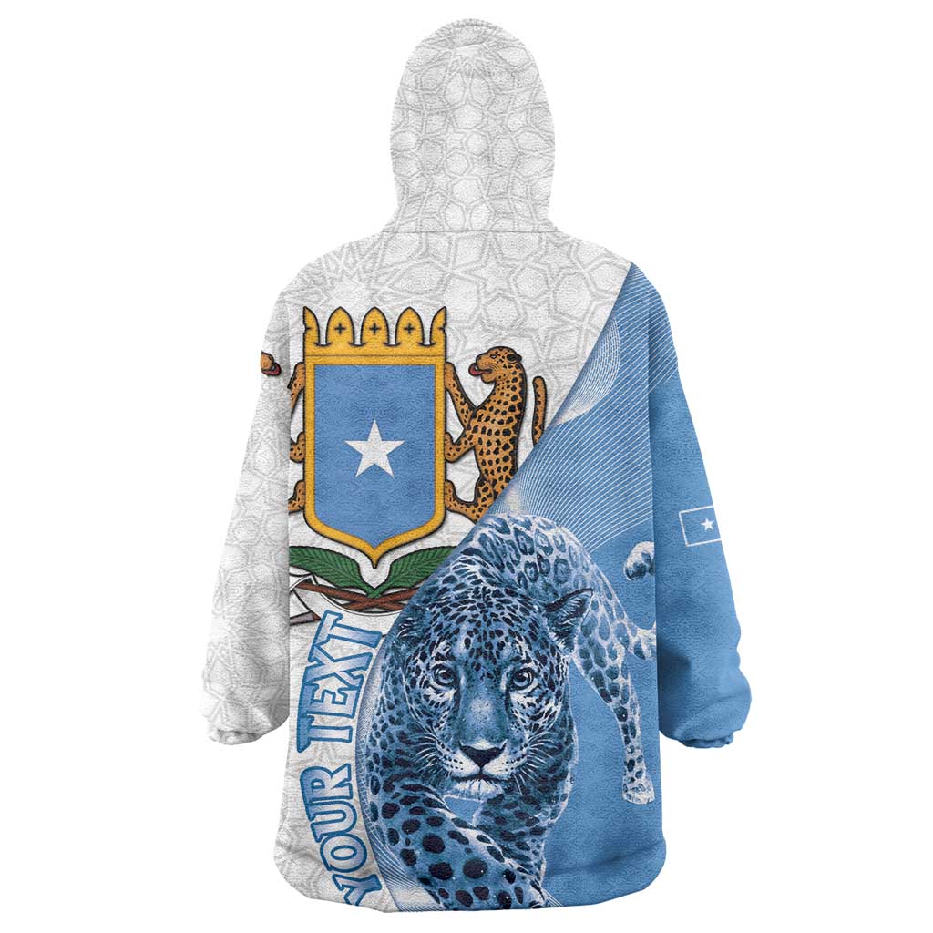 Coat of arms of Soomaaliya Wearable Blanket Hoodie Leopard Skin mix Islamic Pattern