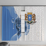 Coat of arms of Soomaaliya Window Curtain Leopard Skin mix Islamic Pattern