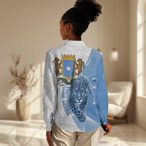 Coat of arms of Soomaaliya Women Casual Shirt Leopard Skin mix Islamic Pattern