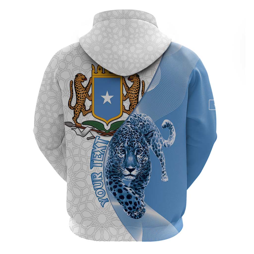 Coat of arms of Soomaaliya Zip Hoodie Leopard Skin mix Islamic Pattern