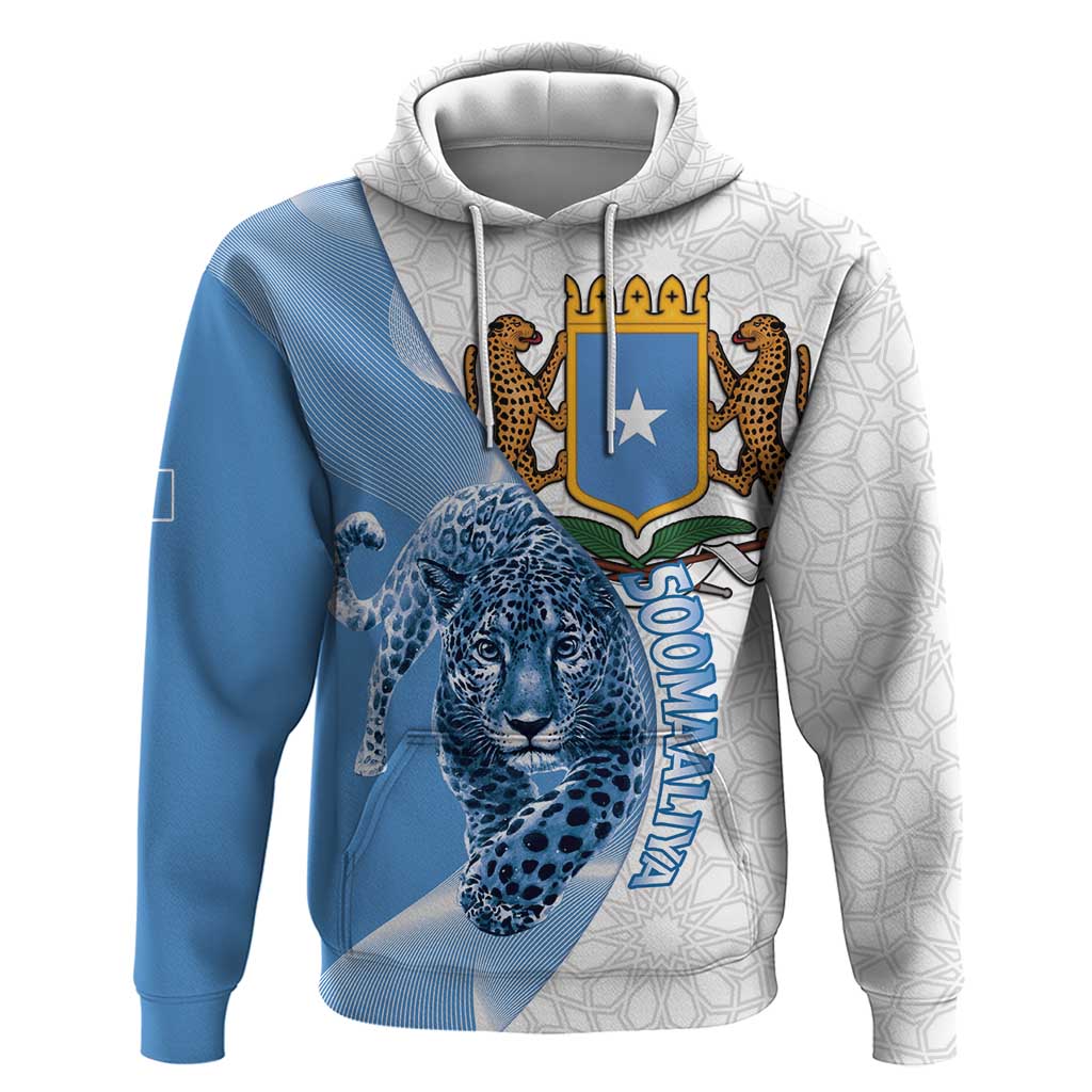 Coat of arms of Soomaaliya Zip Hoodie Leopard Skin mix Islamic Pattern