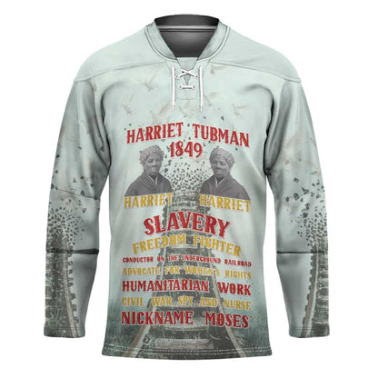 Harriet Tubman 1849 Hockey Jersey Freedom Fighter Legacy