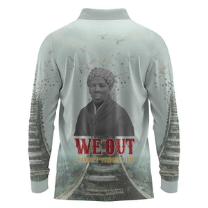 Moses of Freedom Long Sleeve Polo Shirt Harriet Tubman Tribute - African Pride