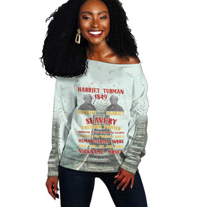 Moses of Freedom Off Shoulder Sweater Harriet Tubman Tribute - African Pride