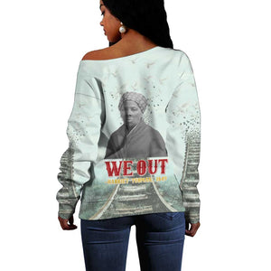 Moses of Freedom Off Shoulder Sweater Harriet Tubman Tribute - African Pride