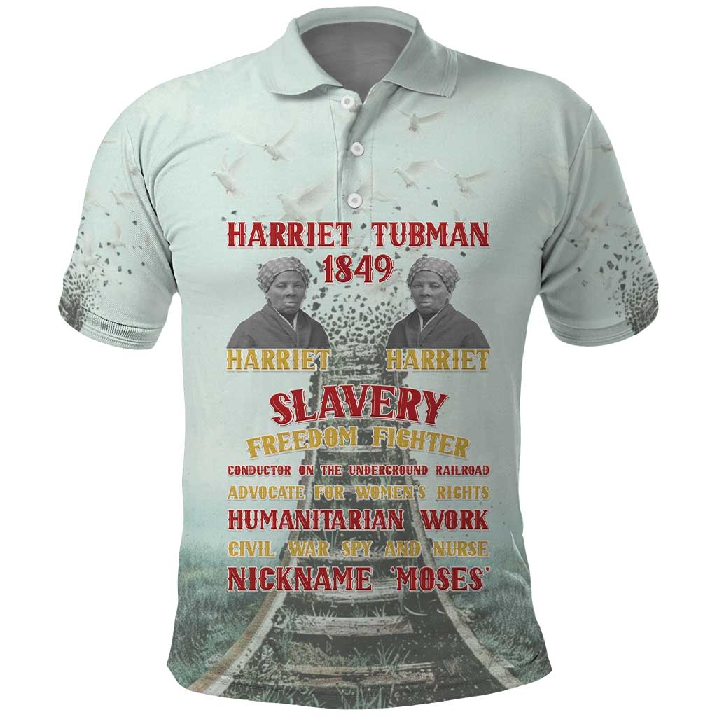 Moses of Freedom Polo Shirt Harriet Tubman Tribute - African Pride