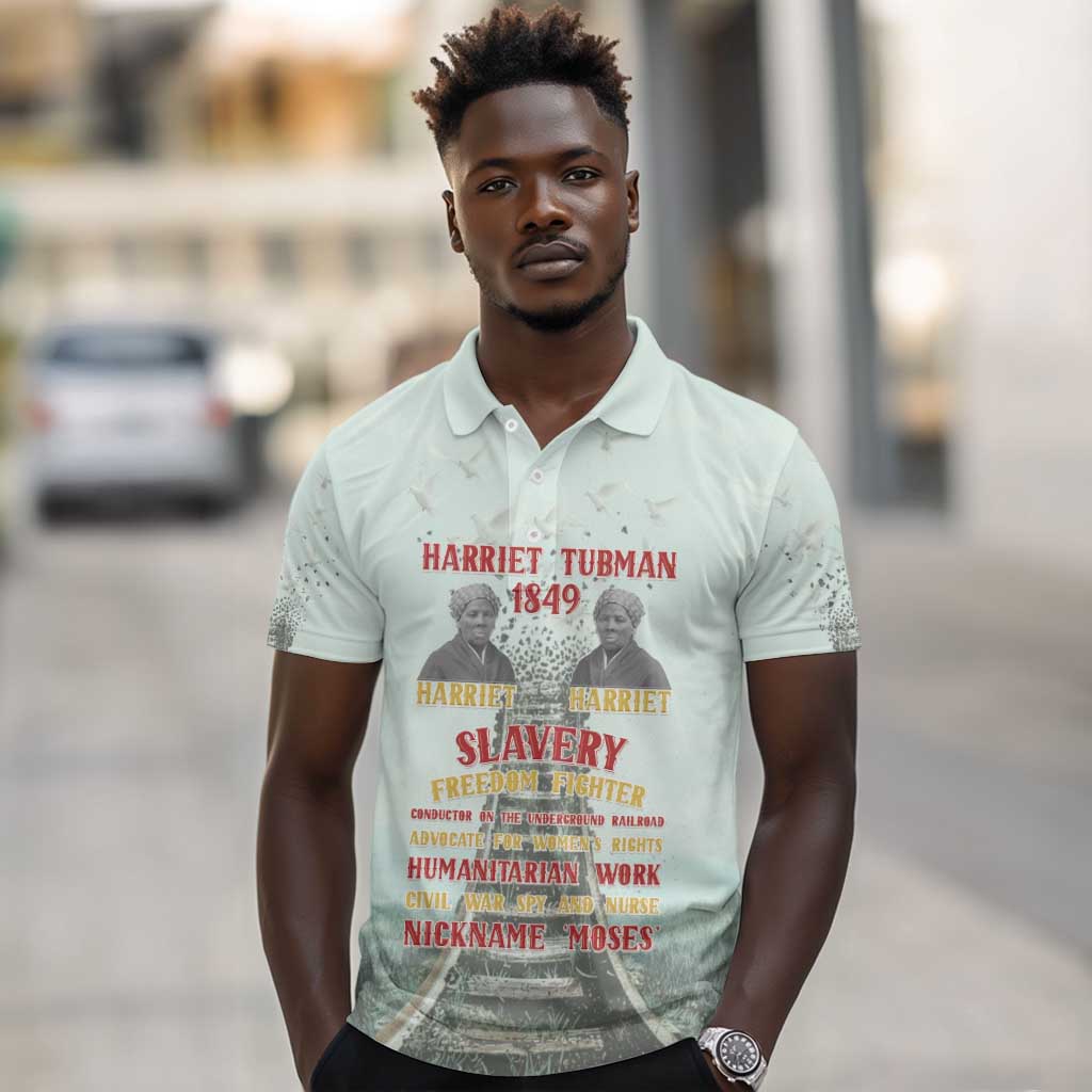Moses of Freedom Polo Shirt Harriet Tubman Tribute - African Pride