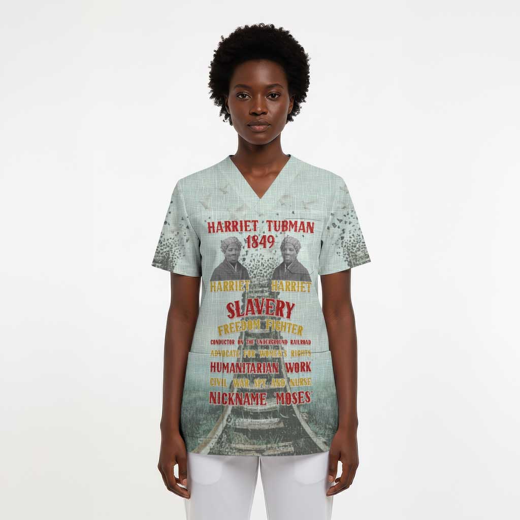 Moses of Freedom Scrub Top Harriet Tubman Tribute - African Pride