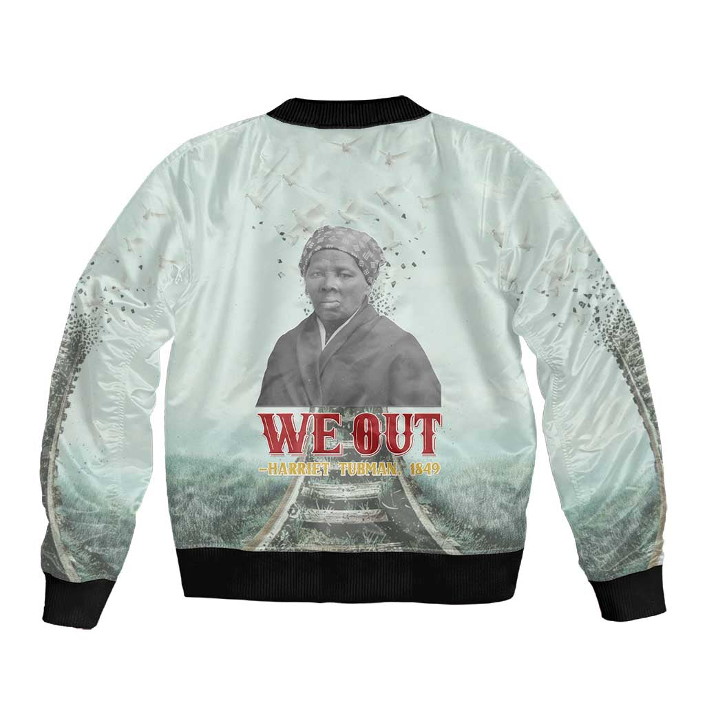 Moses of Freedom Sleeve Zip Bomber Jacket Harriet Tubman Tribute - African Pride