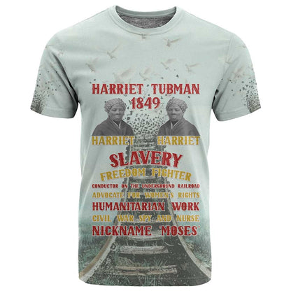 Moses of Freedom T shirt Harriet Tubman Tribute - African Pride