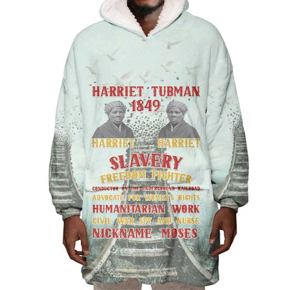 Moses of Freedom Wearable Blanket Hoodie Harriet Tubman Tribute - African Pride