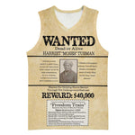 Harriet Tubman Freedom Basketball Jersey Vintage Wanted Poster Style LT15