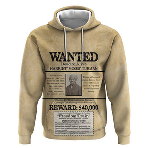 Harriet Tubman Freedom Hoodie Vintage Wanted Poster Style - African Pride