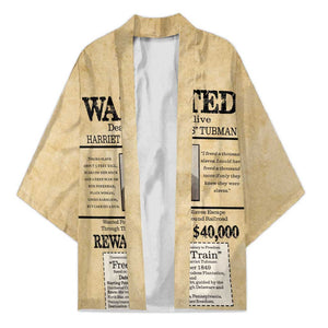 WANTED for Freedom Kimono Harriet Moses Tubman