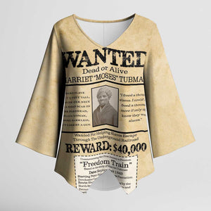 WANTED for Freedom Kimono Sleeve Blouse Harriet Moses Tubman