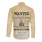 Harriet Tubman Freedom Long Sleeve Button Shirt Vintage Wanted Poster Style - African Pride